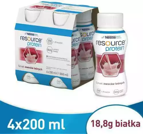 Resource Protein smak owoców leśnych 4x200ml