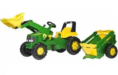 Rolly Toys Jeździk Traktor John Deere z łyżką i przyczepą