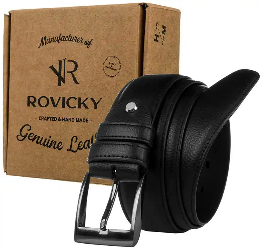 Rovicky Pasek skórzany czarny PRS-08-ARS