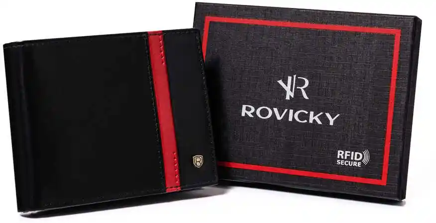 Rovicky Portfel skórzany N992-RVTP Black R czarny