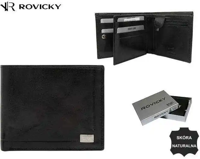 Rovicky Portfel skórzany PC-107-BAR-2519 czarny