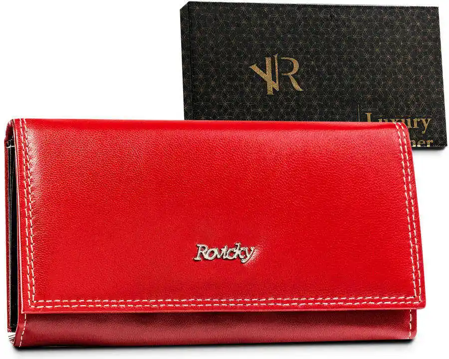 Rovicky Portfel skórzany R-RD-07-GCL Red- czerwony