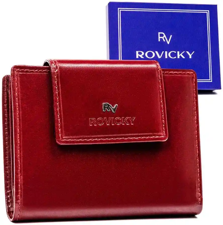 Rovicky Portfel skórzany RV-70613-9-BCA czerwony