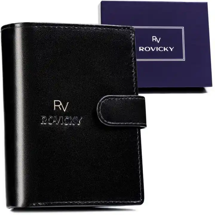 Rovicky Portfel skórzany RV-7680272-IL-L-BCA czarny