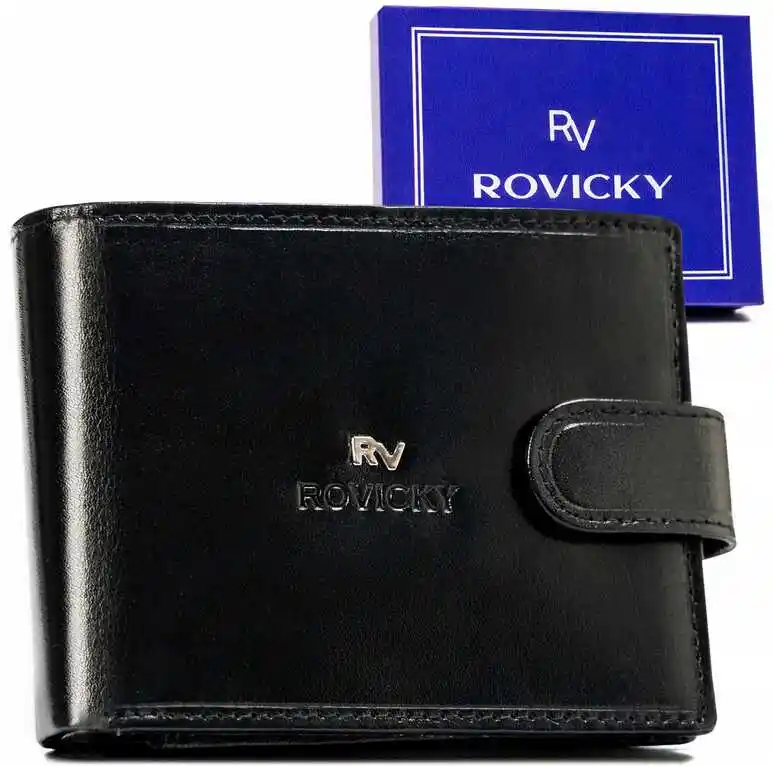 Rovicky Portfel skórzany RV-7870-9-BCA czarny