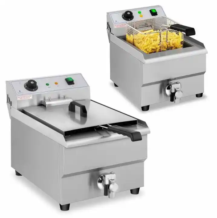 Royal Catering Frytownica elektryczna - 16 l - kurek spustowy - 230 V RCEF 16EB