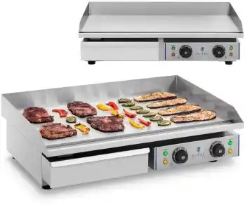 Royal Catering Płyta grillowa - 72,5 cm - gładka - 2 x 2200 W RCEG-75