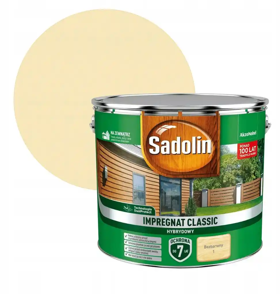 Sadolin Impregnat Classic Hybrydowy Bezbarwny 9L