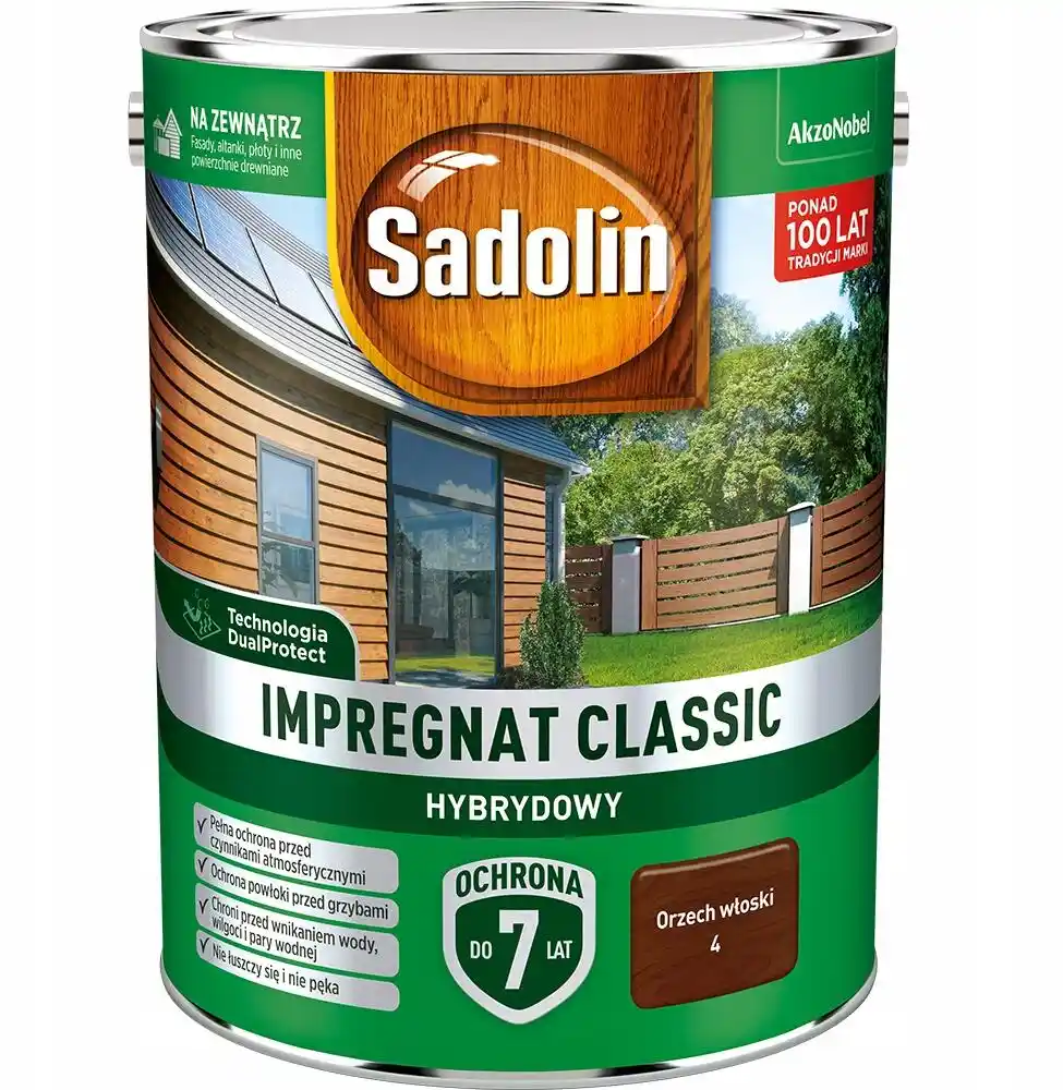 Sadolin Impregnat Classic Hybrydowy Orzech Wloski 4,5L