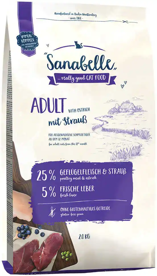 Sanabelle Sucha karma dla kota Adult ze strusiem 2 kg