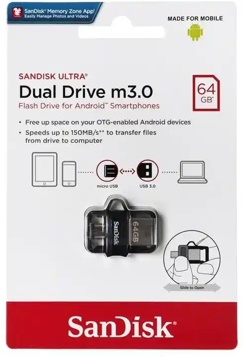 Sandisk DYSK ULTRA DUAL DRIVE m3.0 64GB 150MB/s