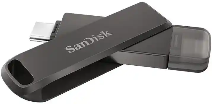 Sandisk iXpand Luxe 256GB USB Typ C / Lightning Srebrno-czarny PenDrive