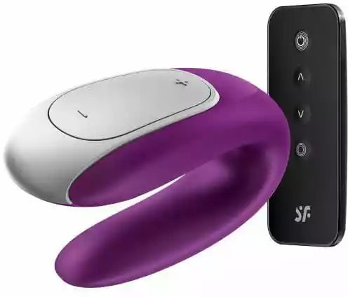 Satisfyer Double Fun (Violet) - Wibrator dla par, Fioletowy