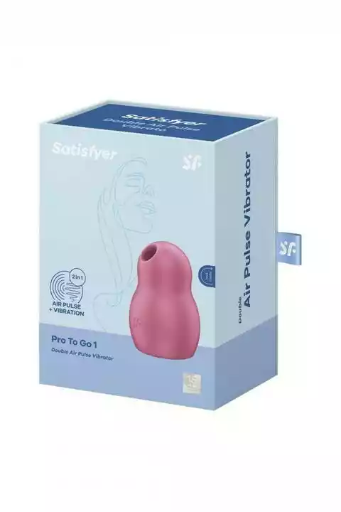 Satisfyer Pro To Go 1 - ładowalny stymulator łechtaczki z falami powietrza (czerwony)