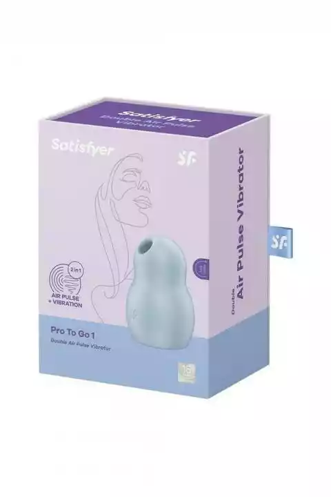 Satisfyer Pro To Go 1 - ładowalny stymulator łechtaczki z falami powietrza (niebieski)