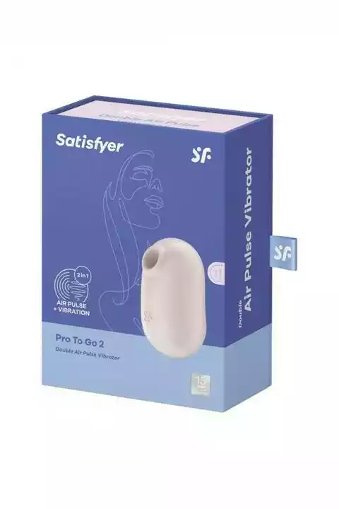 Satisfyer Pro To Go 2 - ładowalny stymulator łechtaczki z falami powietrza (beżowy)