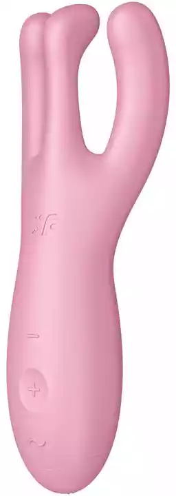 Satisfyer Threesome 4 - inteligentny wibrator łechtaczkowy z możliwością ładowania (różowy)