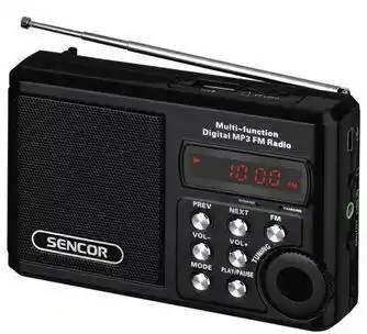 Sencor Srd 215 B Kieszonkowe radio Mp3,USB, Slot na