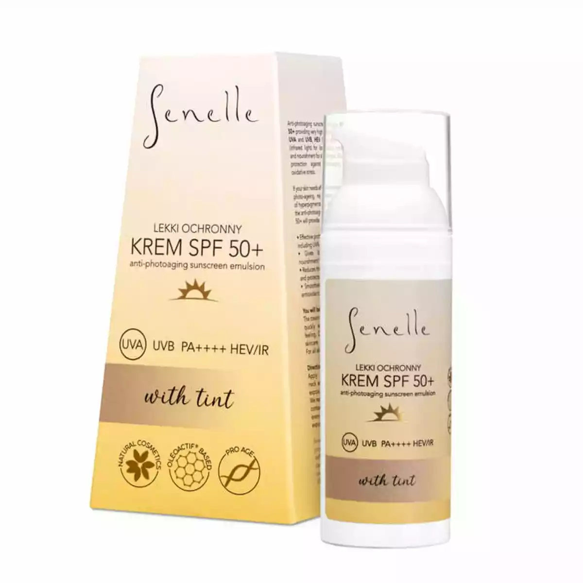 Senelle Lekki Ochronny krem SPF50 z pigmentem UVA UVB 50ml