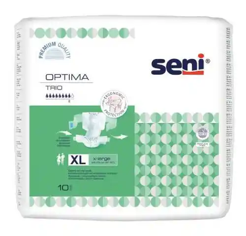 SENI OPTIMA TRIO X-LARGE pieluchomajtki z pasem biodrowym 10szt