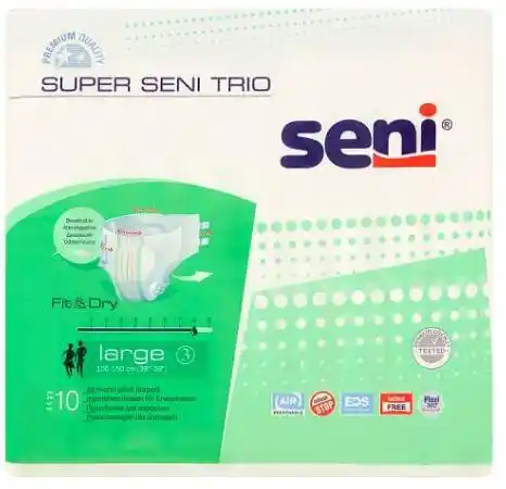 Seni Super Trio pieluchomajtki dla dorosłych Large L 10szt