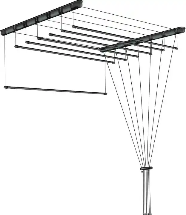 Sepio Suszarka podsufitowa 7x80cm czarna suszarka łazienkowa