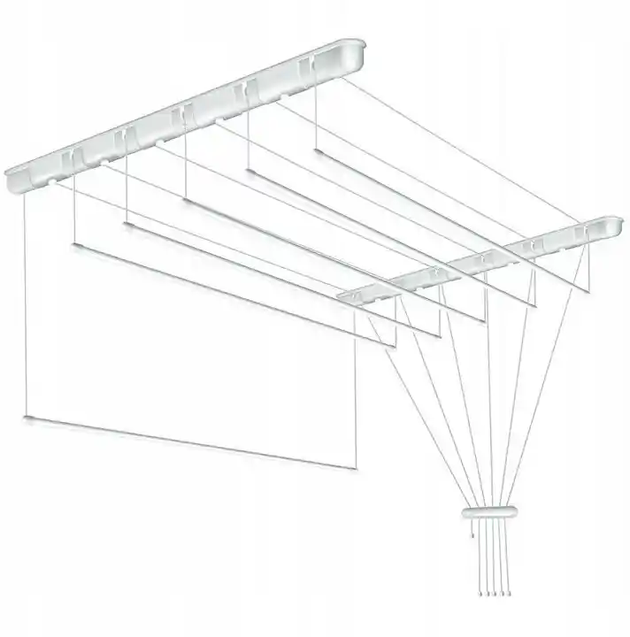 Sepio Suszarka Sufitowa na pranie Biała 6 prętów 110 cm