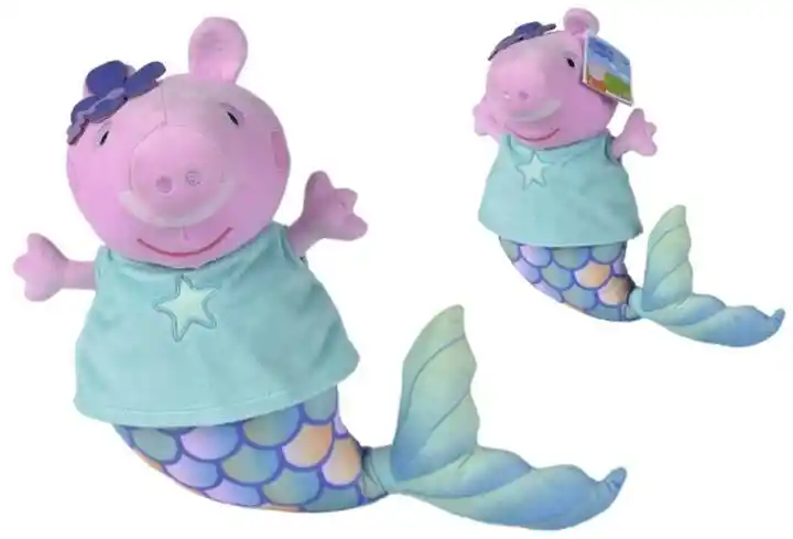 Simba Świnka Peppa Maskotka Pluszowa Peppa Syrena 30 Cm