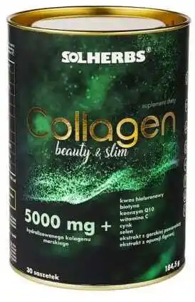 Solherbs Collagen Beauty i Slim - kolagen w saszetkach - 30 saszetek