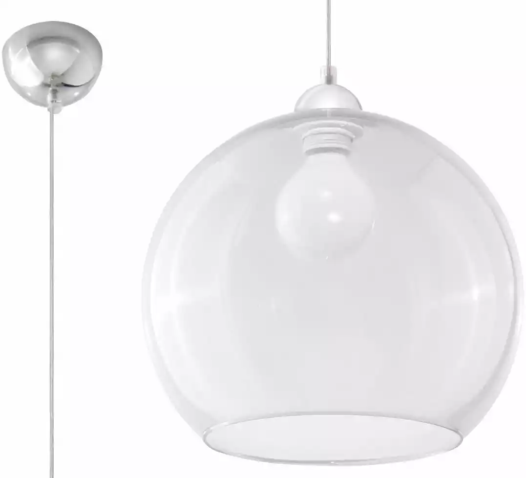 Sollux Lampa wisząca BALL Transparentny SL.0248