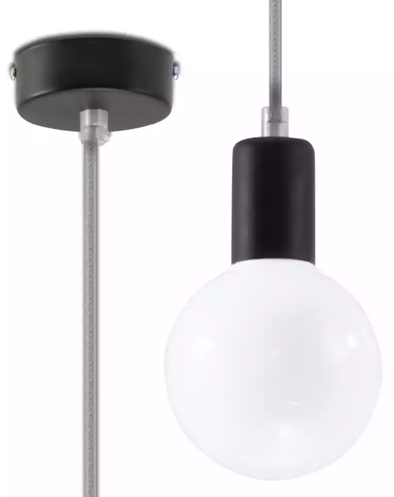 Sollux Lampa Wisząca EDISON Szara SL.0151