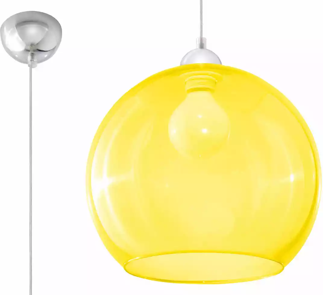 Sollux Lampa wisząca nowoczesna BALL żółta SL.0252