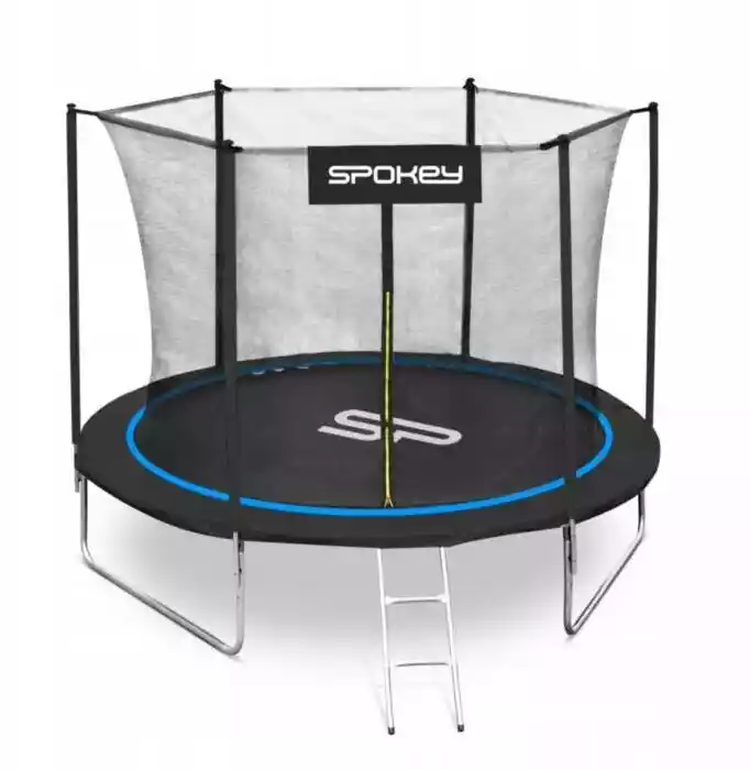 Spokey Trampolina ogrodowa z siatką drabinka 244cm