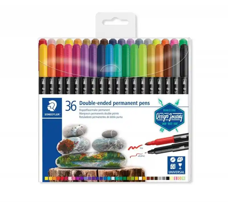 Staedtler Flamastry dwustronne 36 kolorów Design Journey nr 3187 42977