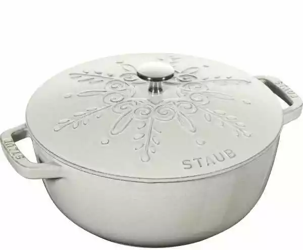 Staub Garnek żeliwny Okrągły Snowflake 3.6l Truflowy Special Cocotte 40506-548-0