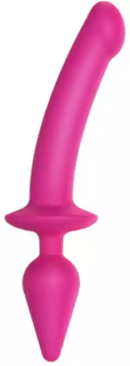 Strap-on-me Swith Semi-Realistic XXL - silikonowe dildo 2 w 1 (różowe)