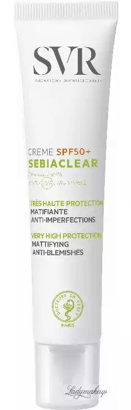 SVR - SEBIACLEAR Matujący krem ochronny do twarzy SPF50 40 ml