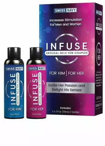 Swiss Navy Infuse 2-in-1 Arousal Gel for Him & Her 2 x 59ml