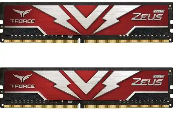 Team Group T-Force Zeus DDR4 16GB 2 x 8GB 3200 CL20 Czerwony Pamięć RAM TTZD416G3200HC20DC01