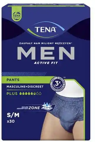 Tena Men Pants Plus S M majtki chłonne dla mężczyzn 30szt