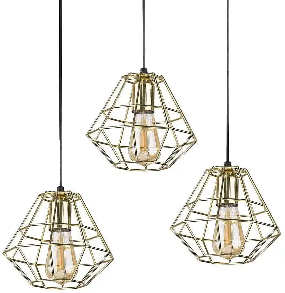 TK Lighting Lampa wisząca DIAMOND GOLD 4111