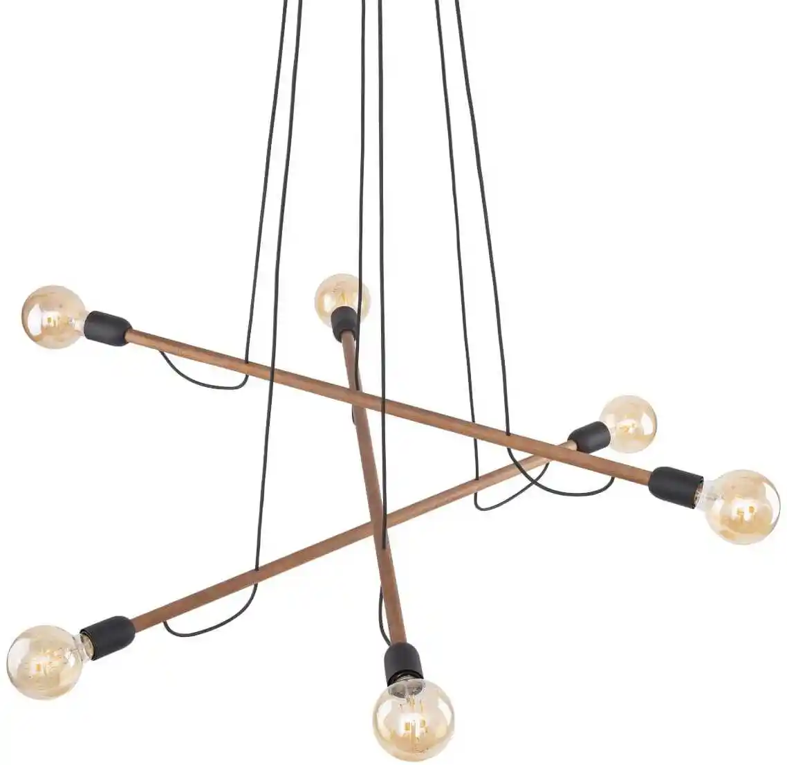 TK Lighting Lampa wisząca HELIX WOOD 4950