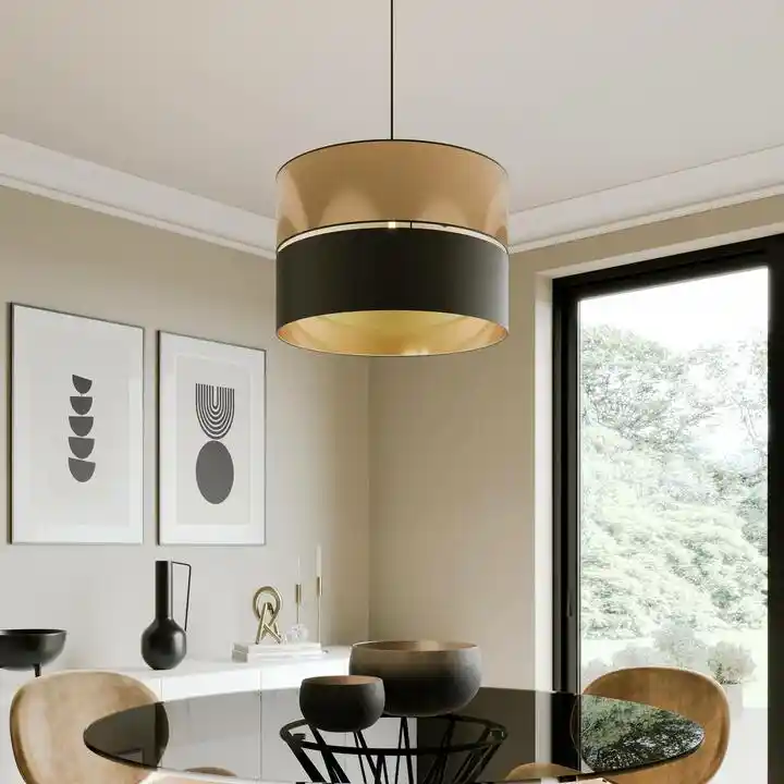 TK Lighting Lampa wisząca HILTON BLACK/GOLD 4346