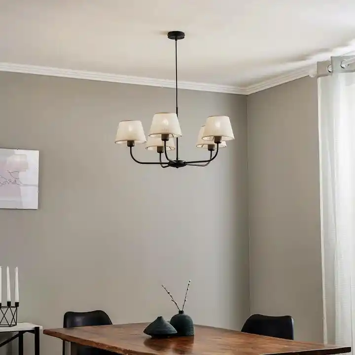 TK Lighting Żyrandol CHICAGO LINEN 3989