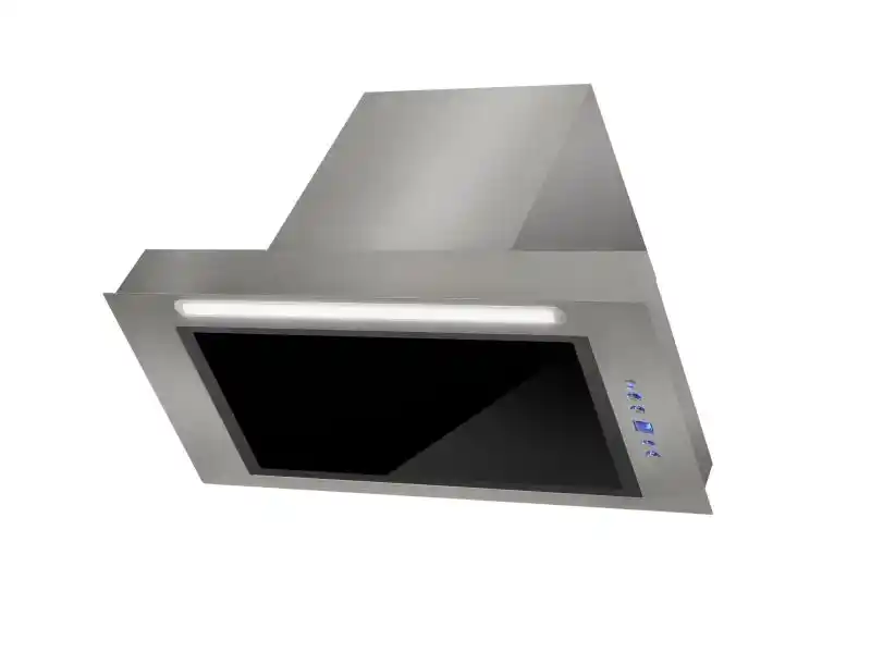 Toflesz okap podszafkowy OK4-246 LUMINO 90cm Inox/Czarna Szyba