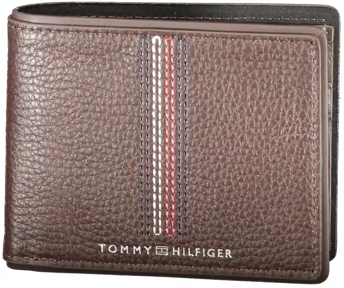 Tommy Hilfiger portfel skórzany męski brązowy AM0AM12528