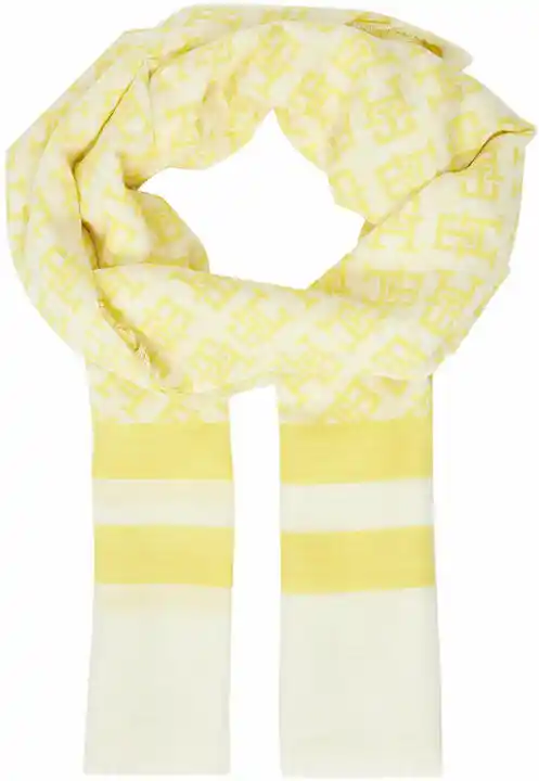 Tommy Hilfiger Szalik Beach Summer Mono Scarf AW0AW16030 Żółty