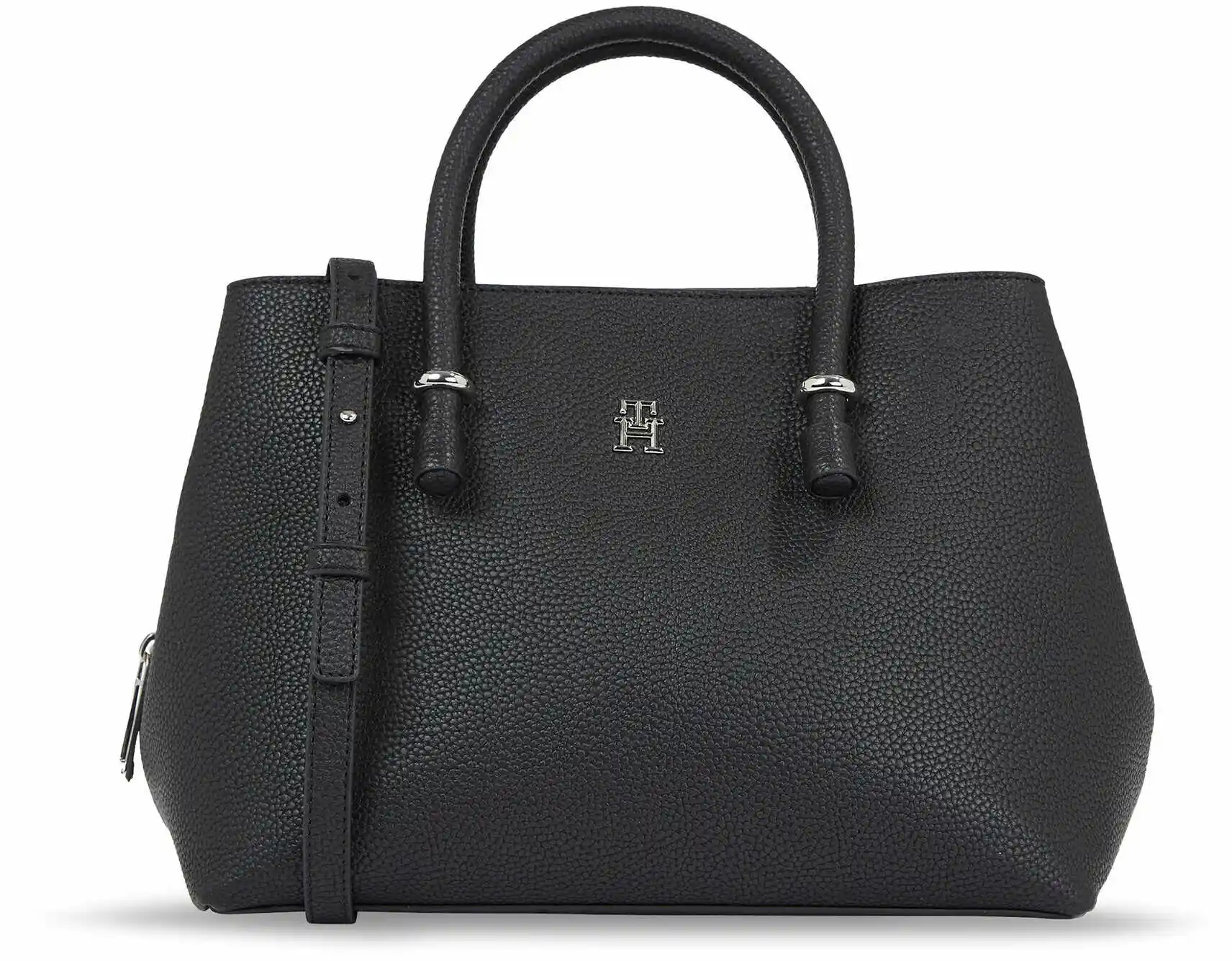 Tommy Hilfiger Torebka Th Emblem Satchel AW0AW15224 Czarny