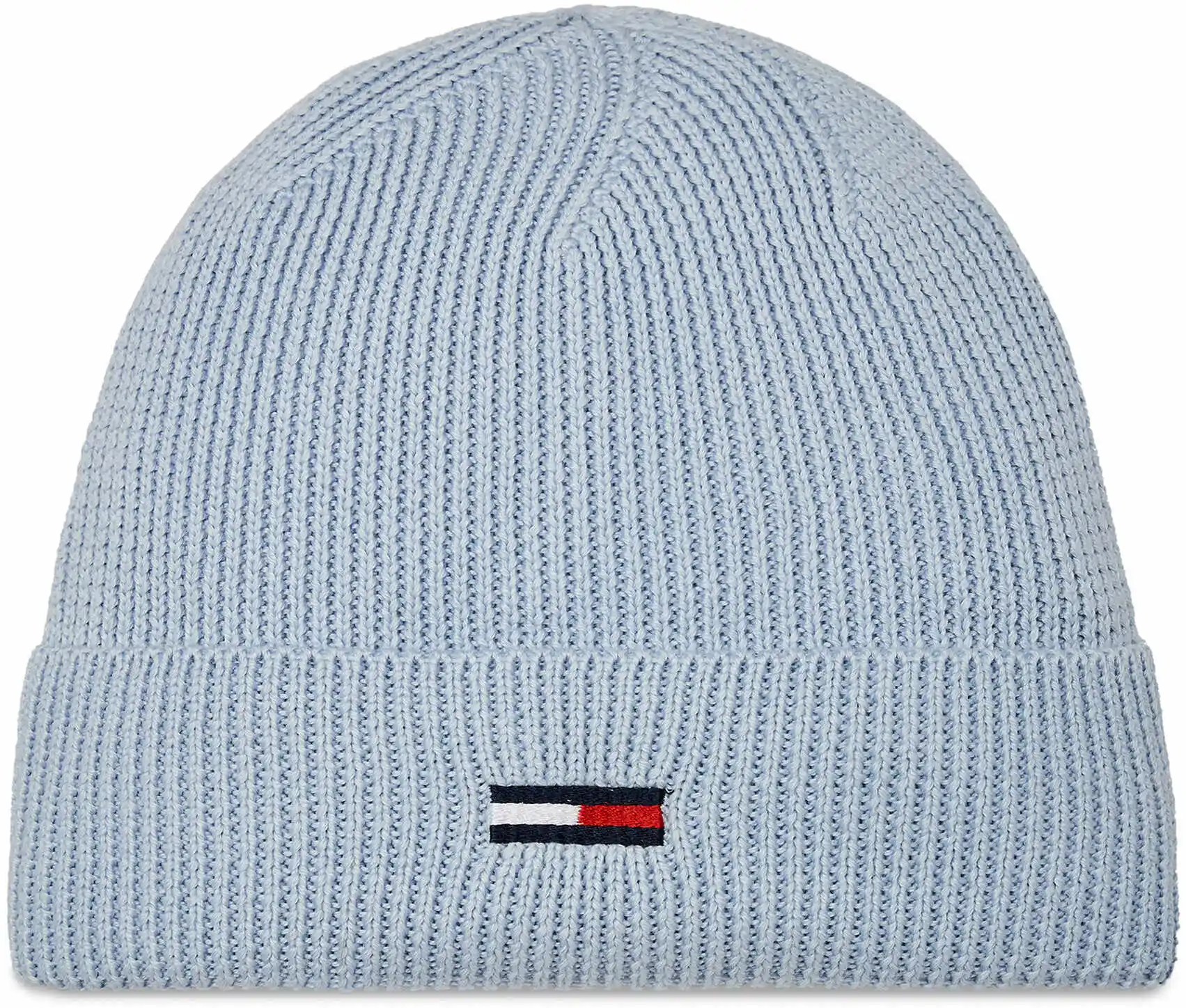 Tommy Jeans Czapka Tjw Elongated Flag Beanie AW0AW16102 Błękitny