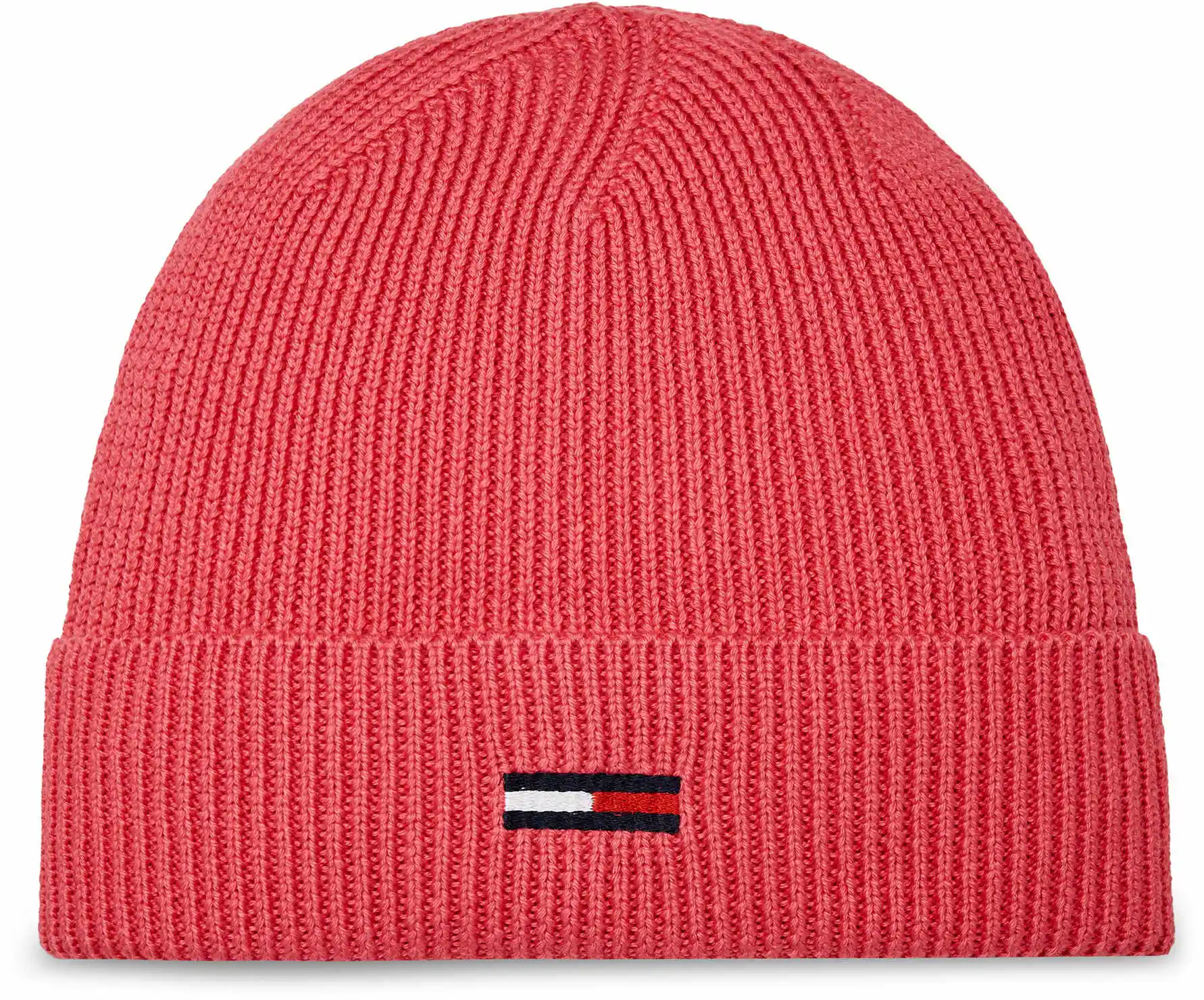 Tommy Jeans Czapka Tjw Elongated Flag Beanie AW0AW16102 Różowy